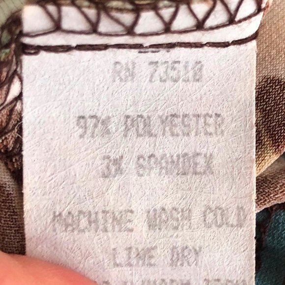 Ivy Jane Uncle Frank Mini Dress Large Animal Print Faux Wrap Brown Teal Silky - Picture 3 of 3